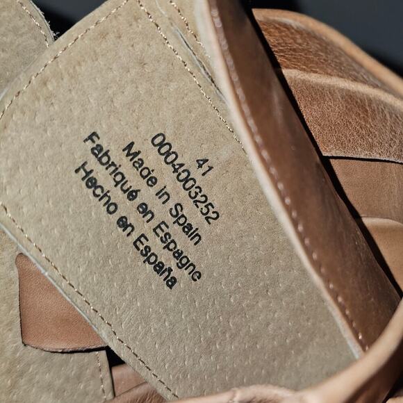 Free People Jesse Ankle Boot Womens EU 41 English Tan Leather Cutout Platform - Picture 15 of 16